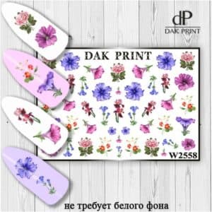 Наклейки для ногтей слайдер дизайн  W 2558