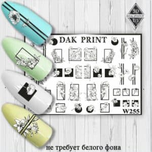 Наклейки для ногтей слайдер дизайн W 255b