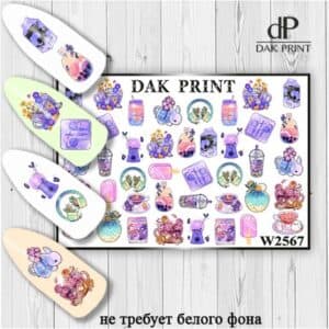 Наклейки для ногтей слайдер дизайн  W 2567