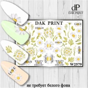 Наклейки для ногтей слайдер дизайн  W 2579