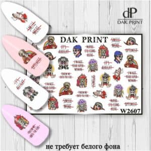 Наклейки для ногтей слайдер дизайн  W 2607
