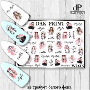 Наклейки для ногтей слайдер дизайн  W 2616