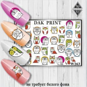 Наклейки для ногтей слайдер дизайн W 263