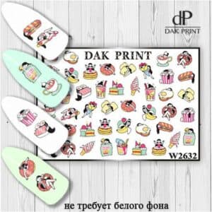 Наклейки для ногтей слайдер дизайн  W 2632