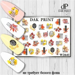 Наклейки для ногтей слайдер дизайн  W 2641