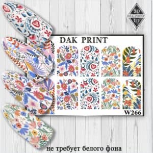 Наклейки для ногтей слайдер дизайн W 266