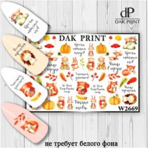 Наклейки для ногтей слайдер дизайн  W 2669