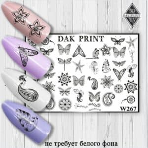 Наклейки для ногтей слайдер дизайн W 267b