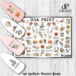 Наклейки для ногтей слайдер дизайн  W 2688