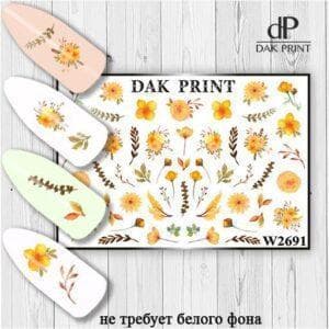 Наклейки для ногтей слайдер дизайн  W 2691
