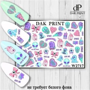 Наклейки для ногтей слайдер дизайн  W 2717