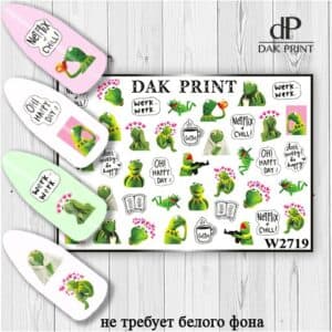 Наклейки для ногтей слайдер дизайн  W 2719