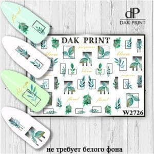 Наклейки для ногтей слайдер дизайн  W 2726