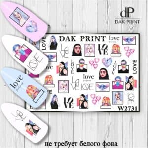 Наклейки для ногтей слайдер дизайн  W 2731