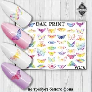Наклейки для ногтей слайдер дизайн W 278