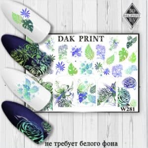 Наклейки для ногтей слайдер дизайн W 281t
