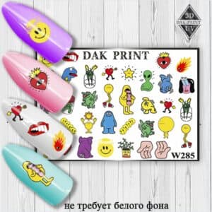 Наклейки для ногтей слайдер дизайн W 285