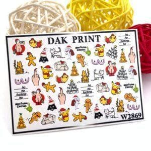 Наклейки для ногтей слайдер дизайн  W 2869