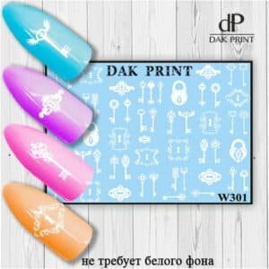 Наклейки для ногтей слайдер дизайн W 301w