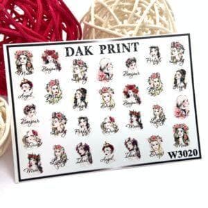 Наклейки для ногтей слайдер дизайн  W 3020
