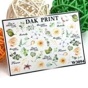 Наклейки для ногтей слайдер дизайн  W 3094