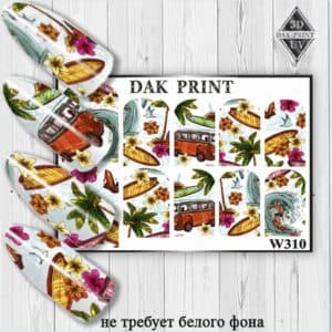 Наклейки для ногтей слайдер дизайн W 310