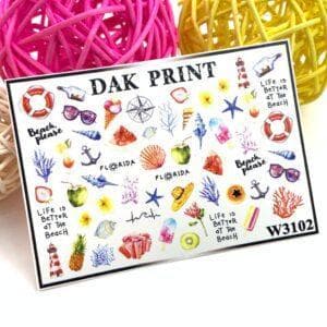 Наклейки для ногтей слайдер дизайн  W 3102