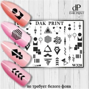 Наклейки для ногтей слайдер дизайн  W 320b