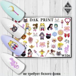 Наклейки для ногтей слайдер дизайн W 326