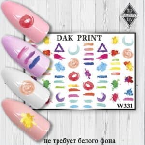Наклейки для ногтей слайдер дизайн W 331