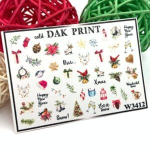 Наклейки для ногтей слайдер дизайн  W 3412