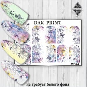 Наклейки для ногтей слайдер дизайн W 344
