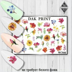 Наклейки для ногтей слайдер дизайн W 346