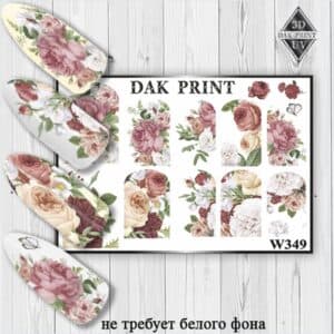 Наклейки для ногтей слайдер дизайн W 349