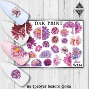 Наклейки для ногтей слайдер дизайн W 354