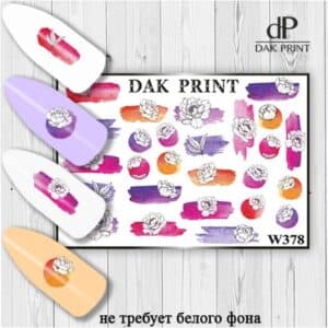 Наклейки для ногтей слайдер дизайн  W 378