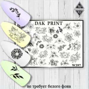 Наклейки для ногтей слайдер дизайн W 397