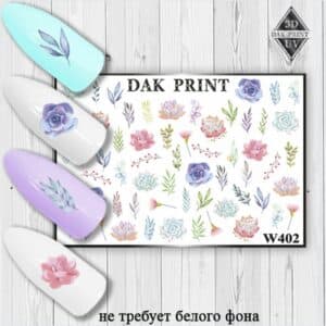 Наклейки для ногтей слайдер дизайн W 402