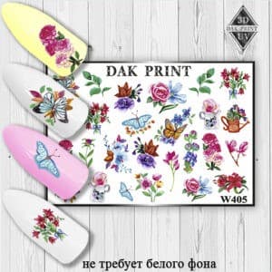 Наклейки для ногтей слайдер дизайн W 405