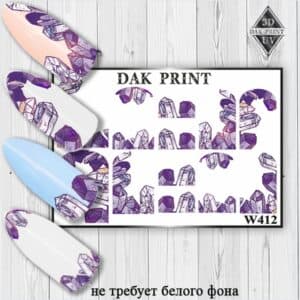 Наклейки для ногтей слайдер дизайн W 412