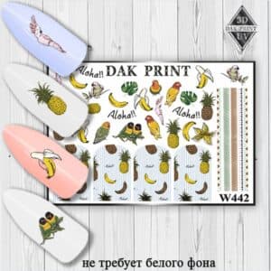 Наклейки для ногтей слайдер дизайн W 442