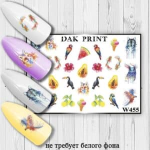 Наклейки для ногтей слайдер дизайн W 455