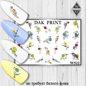 Наклейки для ногтей слайдер дизайн W 522