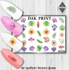 Наклейки для ногтей слайдер дизайн W 530