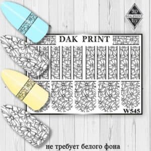 Наклейки для ногтей слайдер дизайн  W 545b