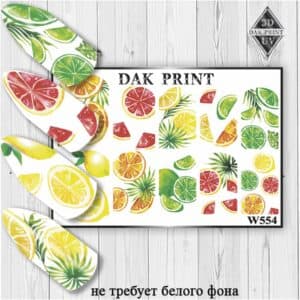 Наклейки для ногтей слайдер дизайн W 554