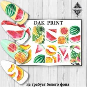 Наклейки для ногтей слайдер дизайн  W 586
