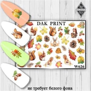 Наклейки для ногтей слайдер дизайн  W 626