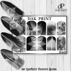 Наклейки для ногтей слайдер дизайн  W 645