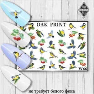 Наклейки для ногтей слайдер дизайн W 66